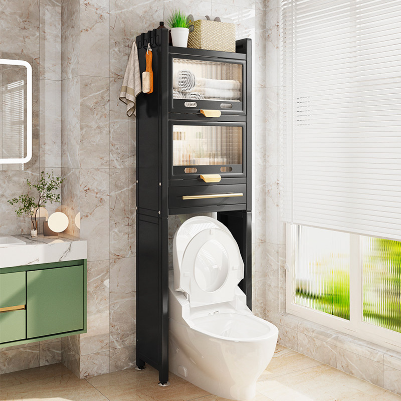 卫生间置物架马桶上方储物柜厕所后空隙落地带门多层浴室收纳架子,家庭/个人清洁工具,浴室角架/置物架,淘宝优惠券,粉丝福利购,淘宝优惠卷