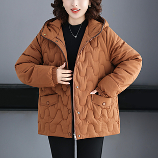 厚外套胖妈妈装 冬季 加肥加大棉袄显瘦巨好看外穿棉衣 棉服女款 大码