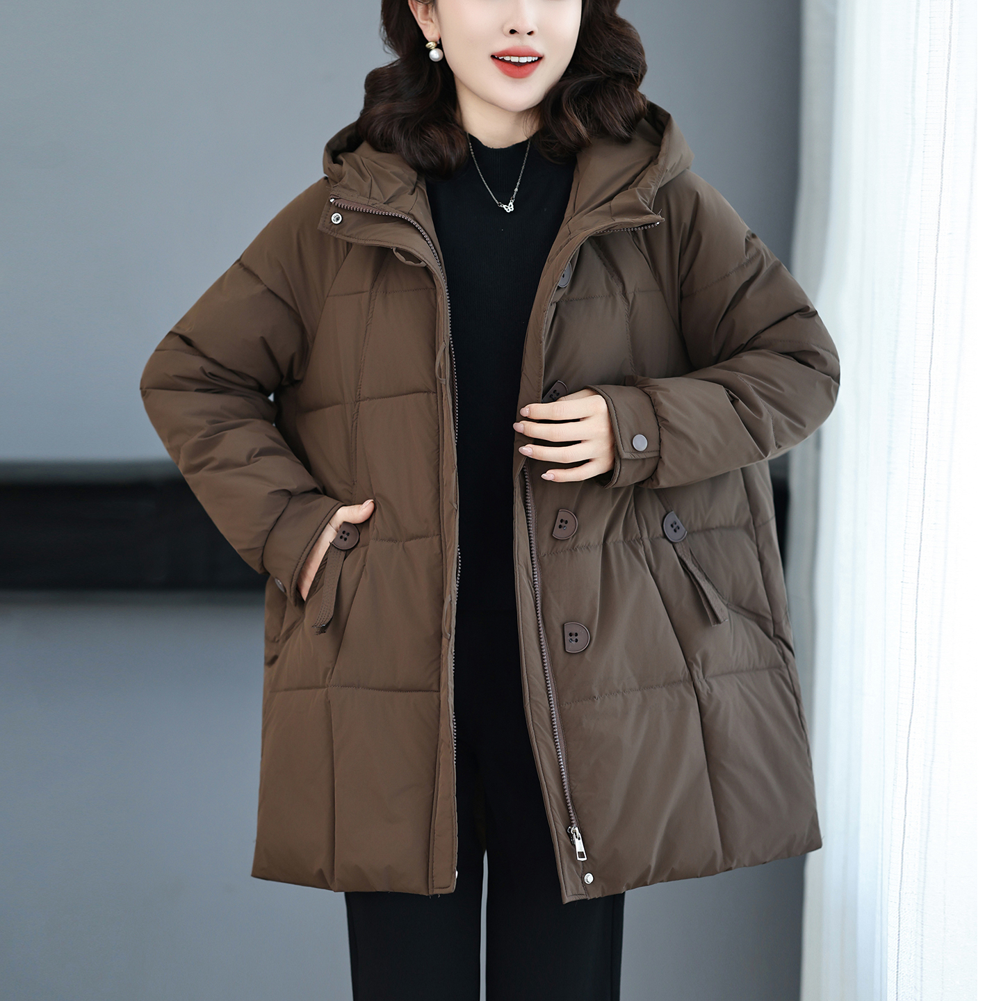 特大码棉服女士妈妈冬装外套新款