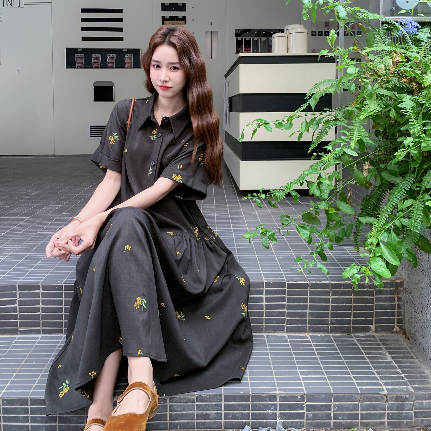 小雏菊碎花连衣裙3009P135-K178,女装连衣裙,2C106