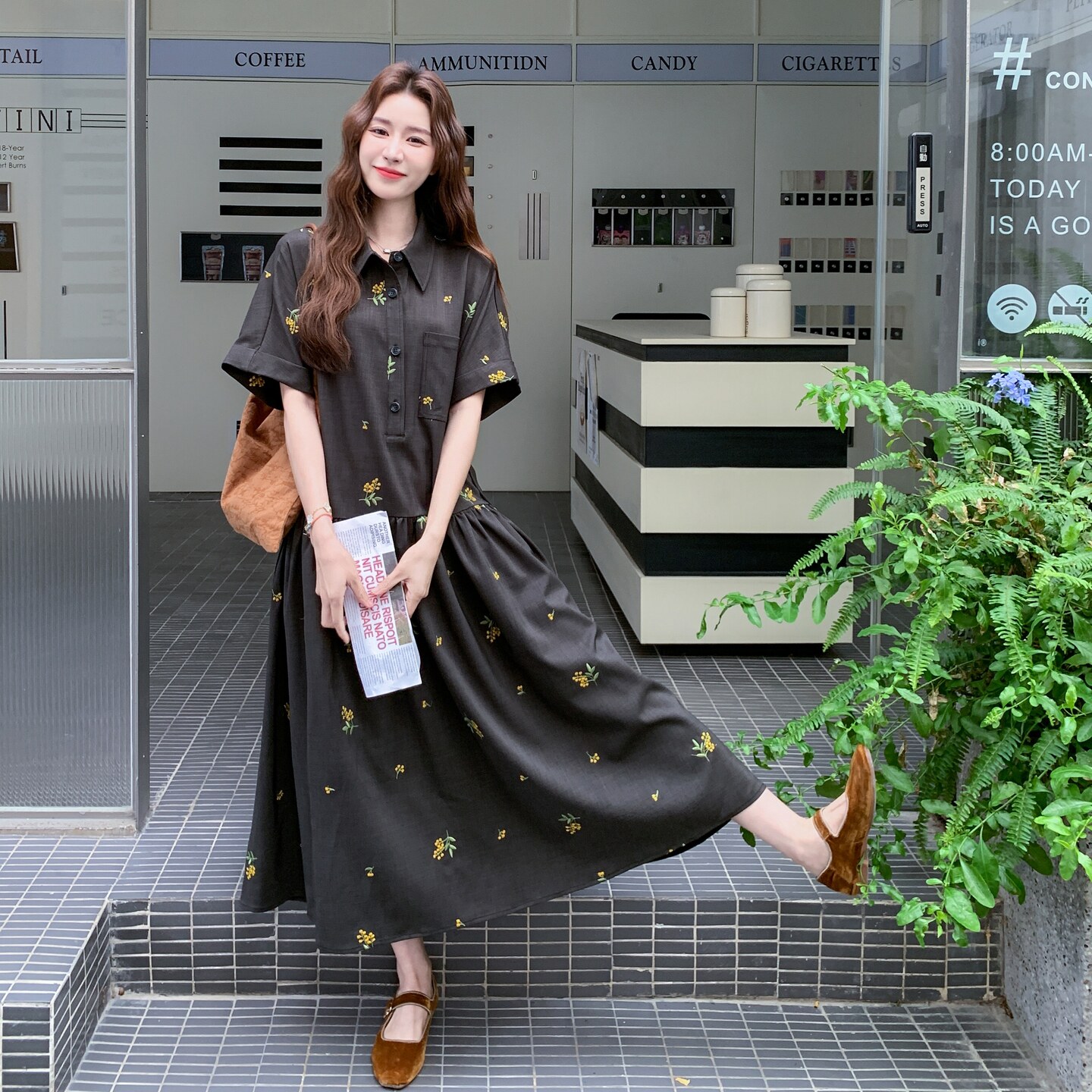小雏菊碎花连衣裙3009P135-K178,女装连衣裙,2C106