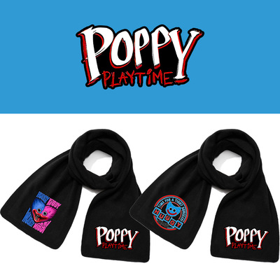 poppy playtime围巾秋冬日系休闲保暖卡通动漫印花围巾围脖护颈