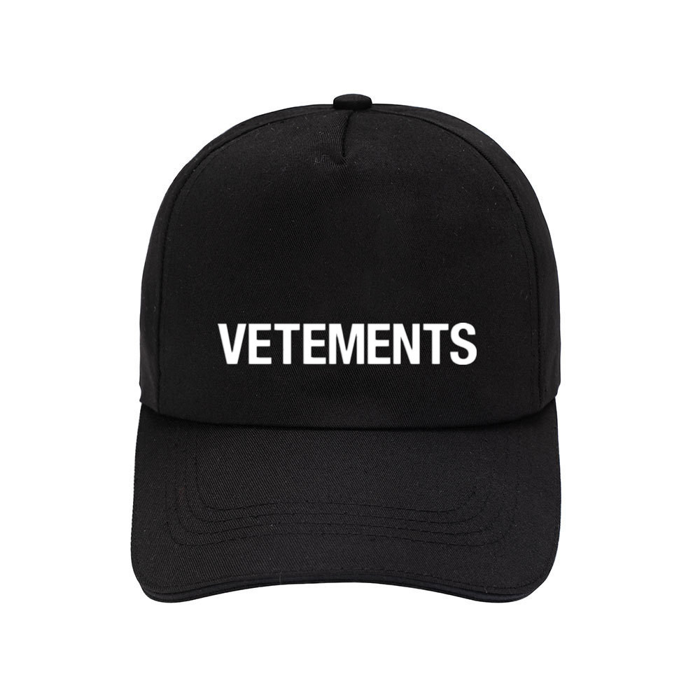 vetements字母帽子新款简约时尚鸭舌帽嘻哈字母印花棒球帽鸭舌帽-封面