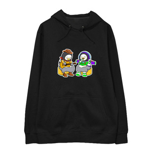 PENGSOO连帽卫衣周边男女时尚手绘衣服春夏潮流上衣