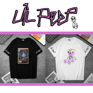 Lil PeepT恤春夏季时尚印花女装新款潮流韩版棉短袖宽松上衣