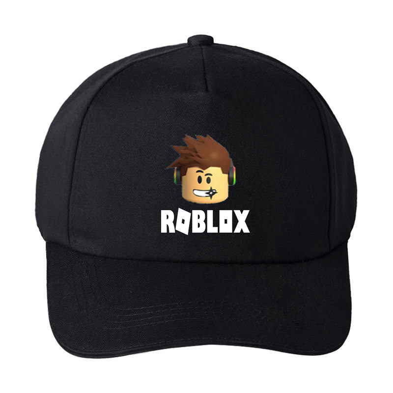 roblox帽子黑粉棒球帽游戏周边鸭舌帽学生韩版遮阳帽男女棒球帽