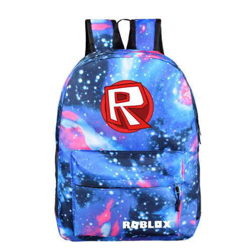 游戏ROBLOX周边书包双肩包格子星空闪电书包学生帆布背包旅行包