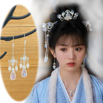 中国风耳坠银耳钩女李薇同款耳环