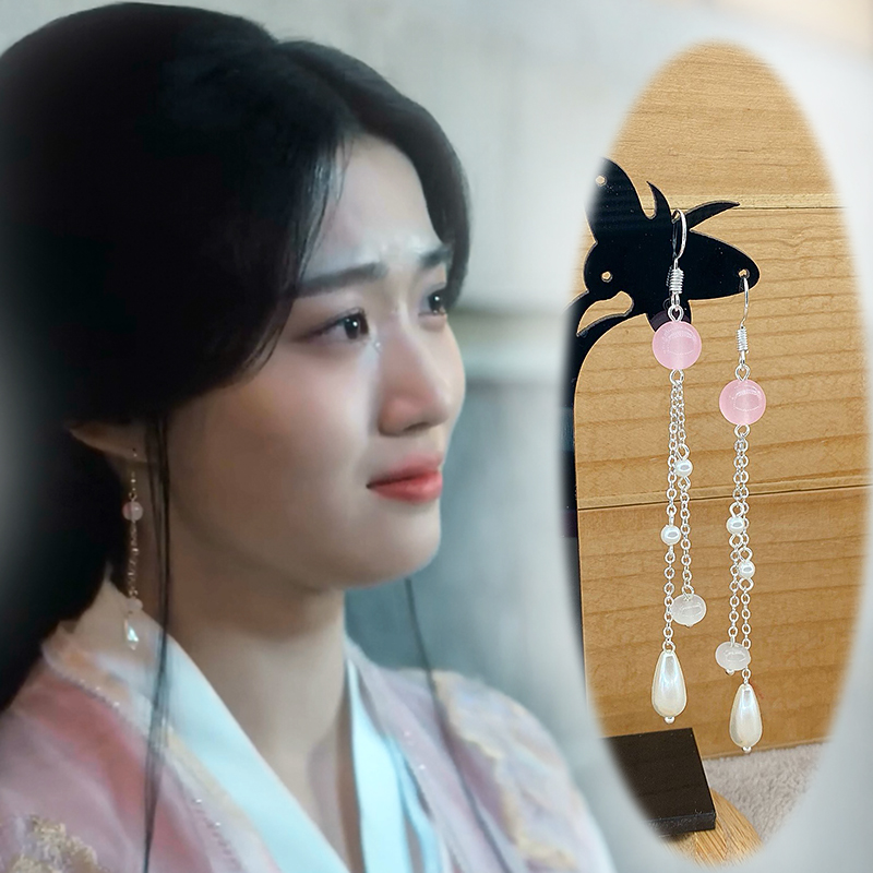 古装汉服耳环银耳钩上官浅耳饰