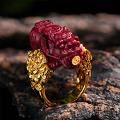 VISING高含量真朱砂招米貔貅戒指霸气指环