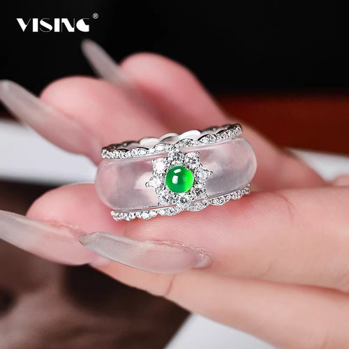 VISING珠宝天然石英质玉戒指