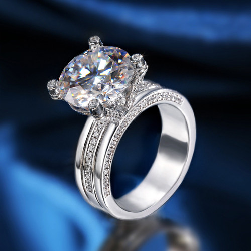 V姐5克拉钻戒同款莫桑钻石戒指