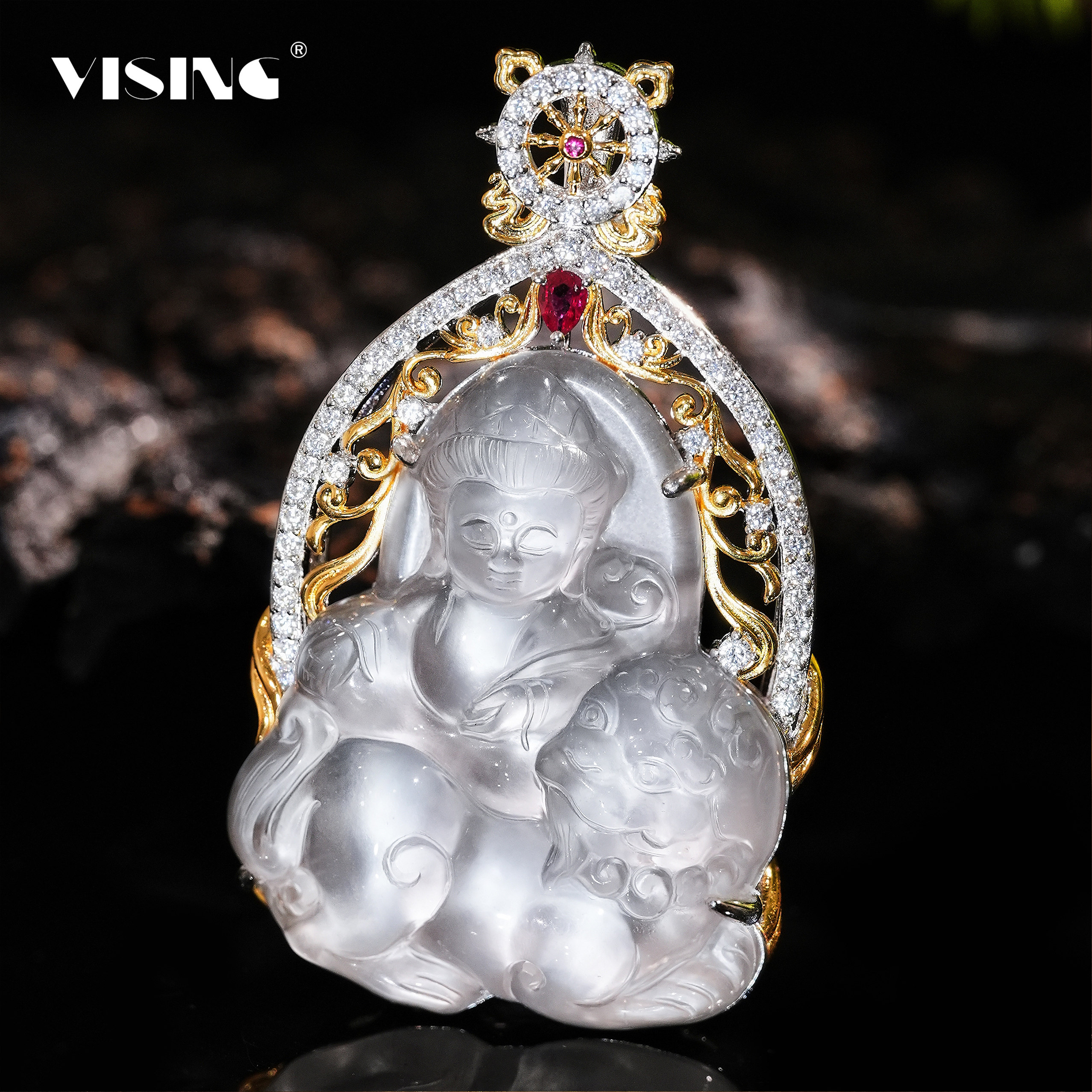 VISING珠宝天然石英质玉吊坠