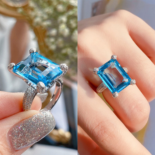 VISING媲美海蓝宝托帕石戒指