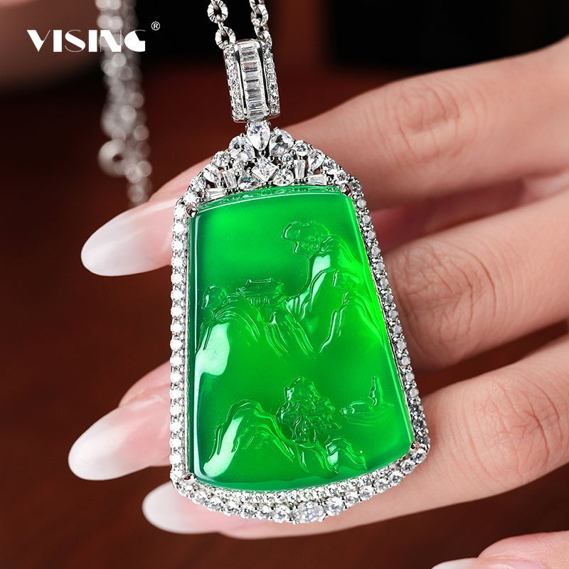 VISING珠宝绿玉髓项链