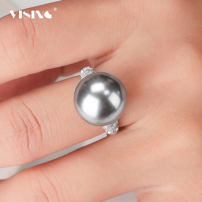 VISING珠宝冷光贝珠戒指