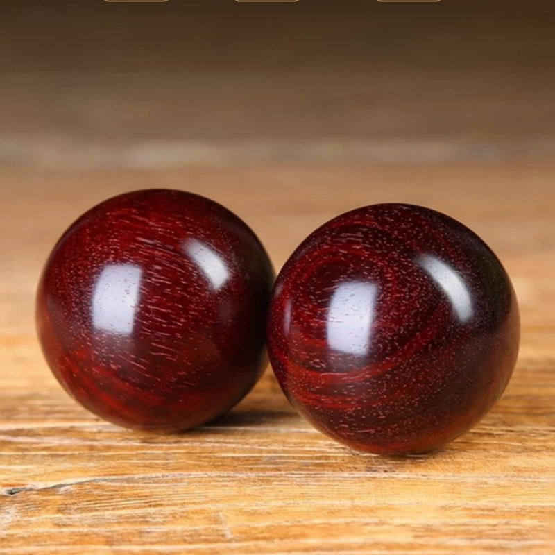 天然小叶紫檀健身球手球按摩球中老年人保健球训练用球文玩手把件