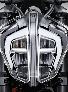 适用于18-23年KTM DUKE390 杜克390改装灯壳大灯保护玻璃透明灯罩