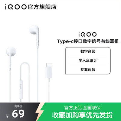 iQOO Type-c接口数字信号有线耳机