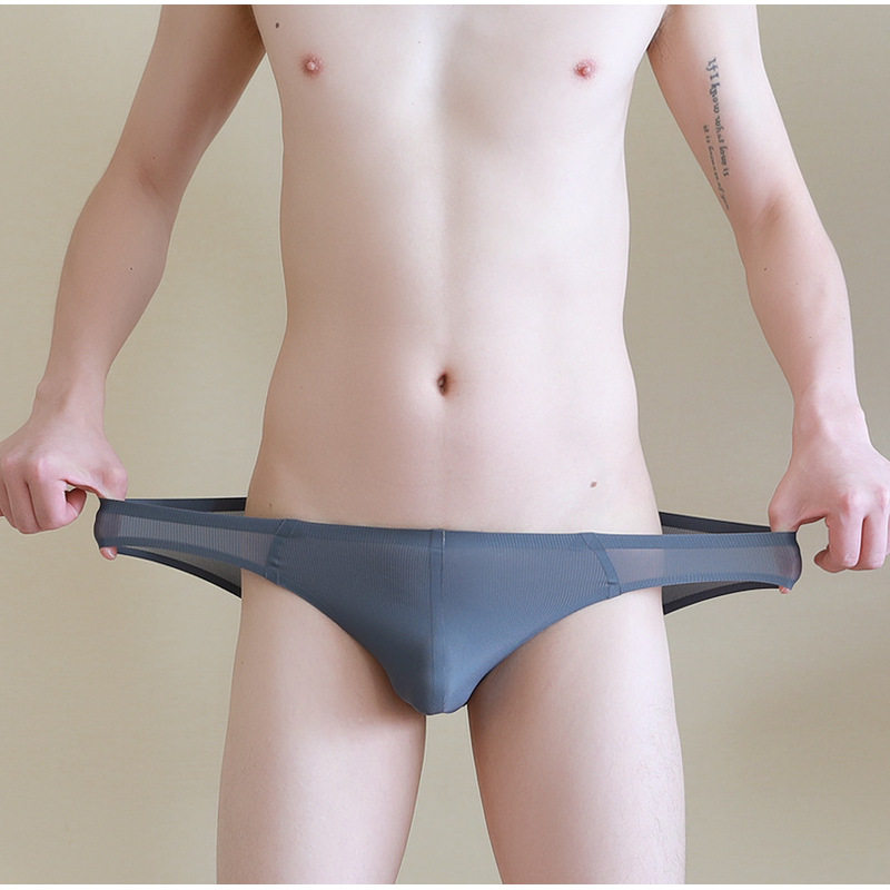 纯色比基尼无痕男士三角内裤冰丝超薄透气U凸囊袋性感男三角内裤,女士内衣/男士内衣/家居服,男三角内裤,淘宝优惠券,粉丝福利购,淘宝优惠卷
