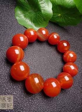 南红黑发晶设计师天河石手链包邮