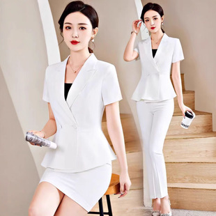 医美前台工作装女夏季职业套装高端美容院养生馆美容师店长工作服