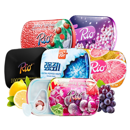 Rio瑞欧无糖薄荷糖铁盒装