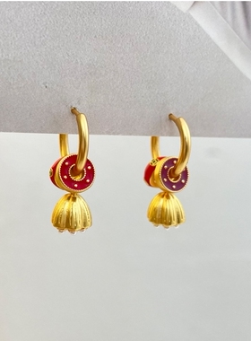 【莲蓬】Y家复古莲蓬耳环国风高级小众简约古风耳饰耳环