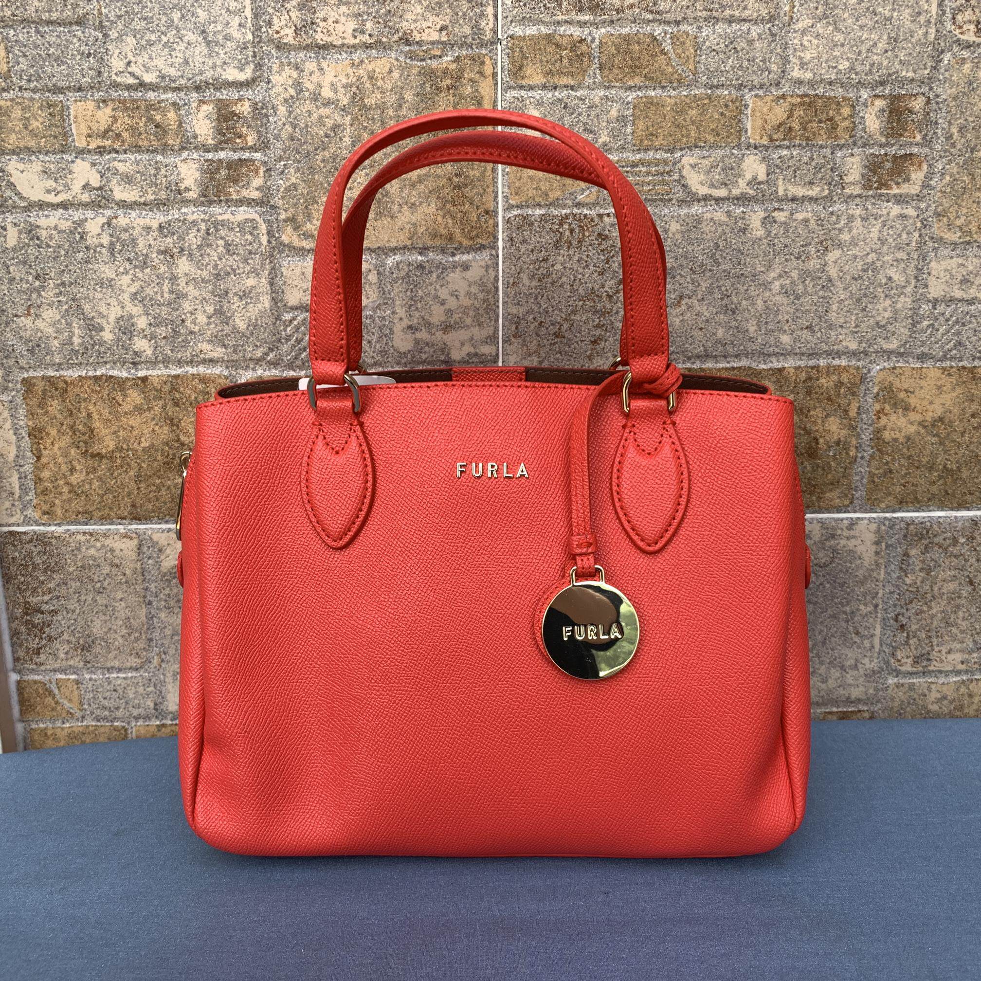 真皮Furla斜挎单肩手提杀手包