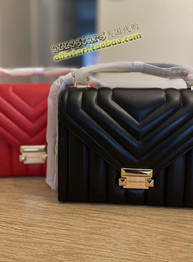 美国*购MK Michael Kors Whitney真皮纯羊皮菱格链条斜挎女包大号