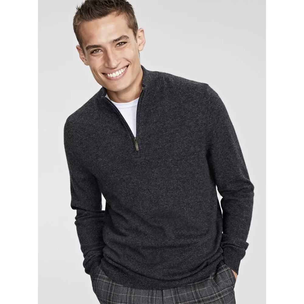 美国Club Room男士长袖半拉链领100%纯羊绒衫毛衣 多色 上海现货