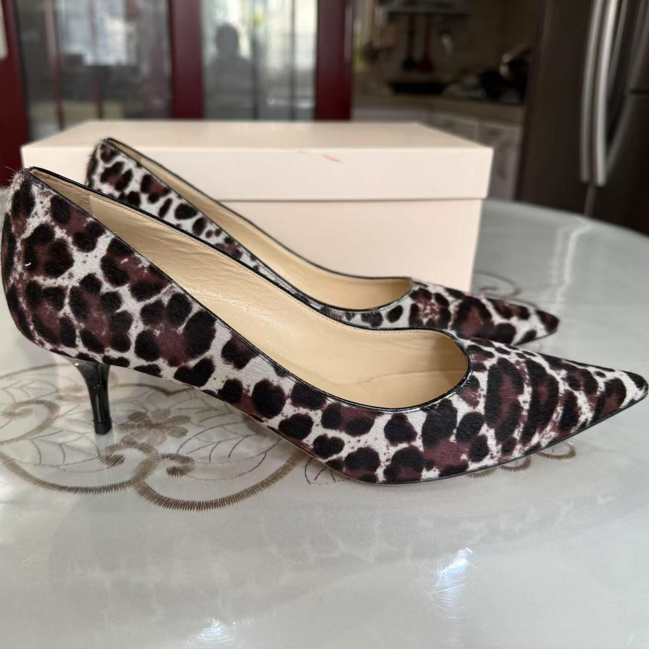 美国Jimmy Choo 豹纹Leopard Print高跟鞋 38码 上海现货