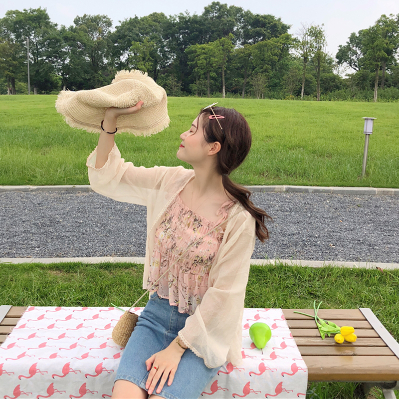 夏季女裝碎花小吊帶+防曬衣外套女雪紡衫洋氣超仙外搭披肩開衫在類目 女裝/女士精品, 蕾絲衫/雪紡衫中 - 來自Buy2taobao.com提供專業的淘寶代購服務