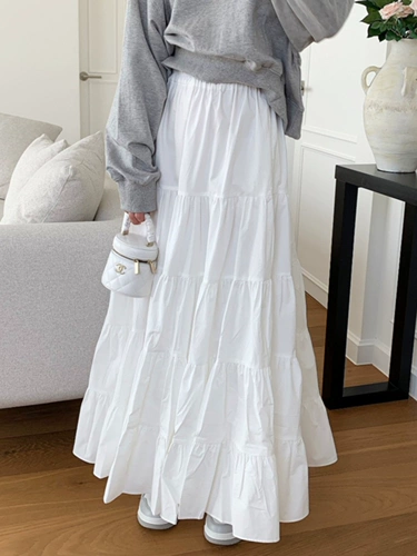 Летняя ретро юбка для отдыха, в корейском стиле, высокая талия