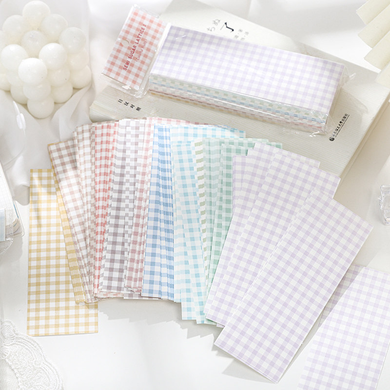 半糖格子基础格纹手帐便签纸无粘性ins高颜值手账diy装饰留言纸便签清新留言备忘贴纸学生用无粘性装饰手杖素,文具电教/文化用品/商务用品,便签本/便条纸/N次贴,淘宝优惠券,粉丝福利购,淘宝优惠卷