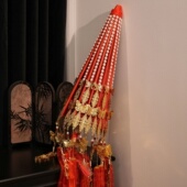 中式 手工喜字婚伞结婚新娘晨袍拍照道具婚礼出嫁油伞红伞婚庆用品