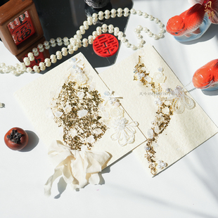 婚礼誓言卡结婚高级简约接亲一对小众森系高级订婚求婚定制宣誓卡