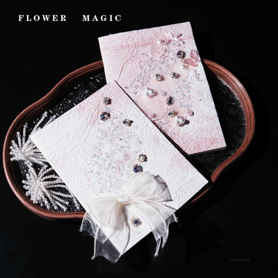 原创手工结婚誓言卡新郎新娘宣言本清新婚礼高级仪式订婚宣誓卡