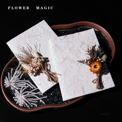 原创手工干花誓言卡致辞誓词婚礼结婚森系高级小众户外宣誓手写本