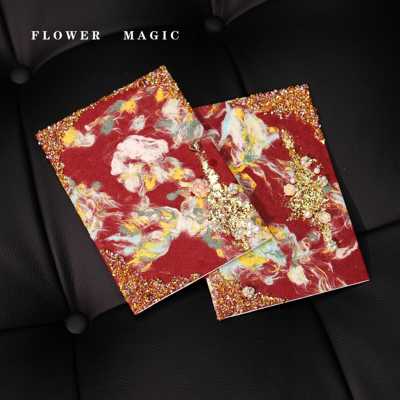 新款高级婚礼仪式誓言卡红色褶皱誓词手卡接亲结婚宣读宣誓致辞本