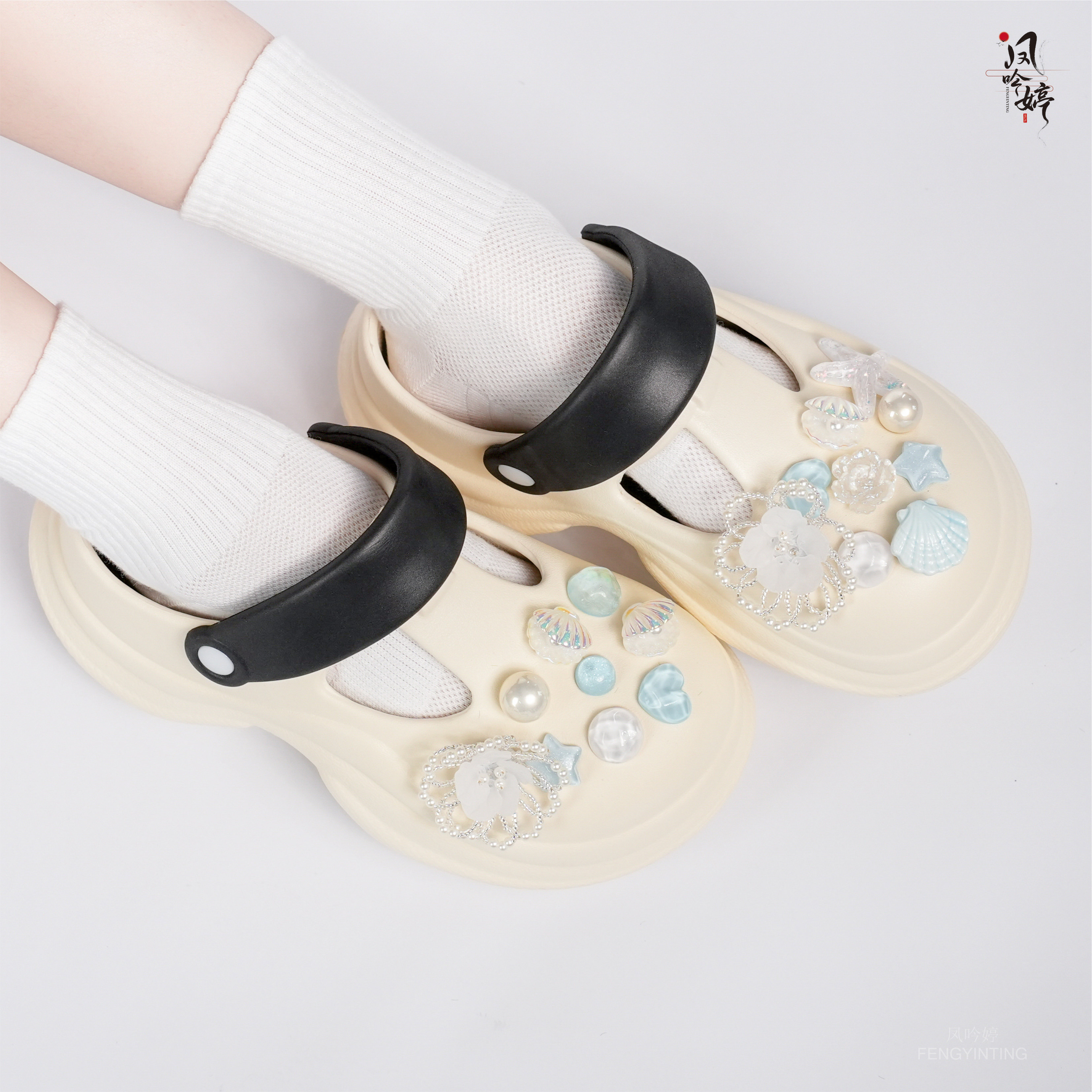 舒漾 洞洞鞋女夏季外穿防滑防臭厚底增高可爱包头拖鞋女士凉拖鞋