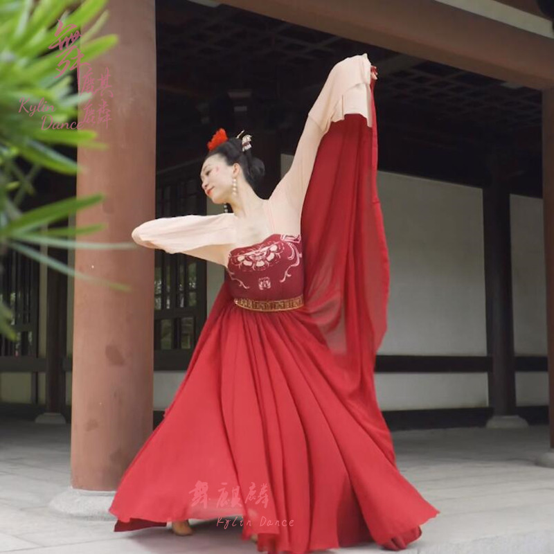 国家宝藏第二季醉太平同款古典汉唐风连衣裙舞蹈服民族民间演出服