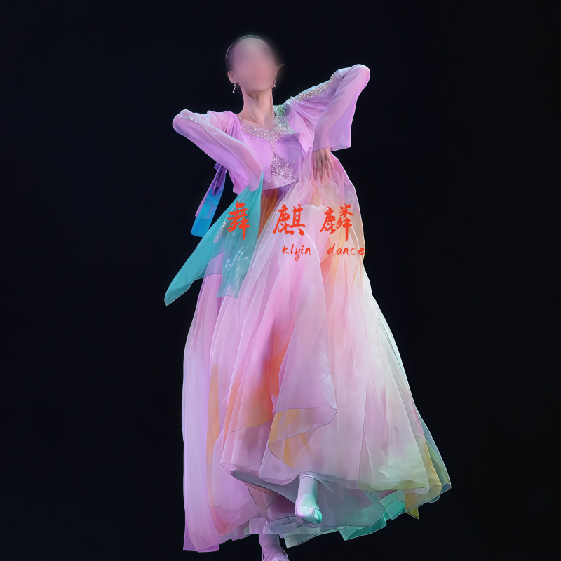 第十三届桃李杯朝鲜族《春香》舞蹈服装飘逸大裙摆舞台表演服定制