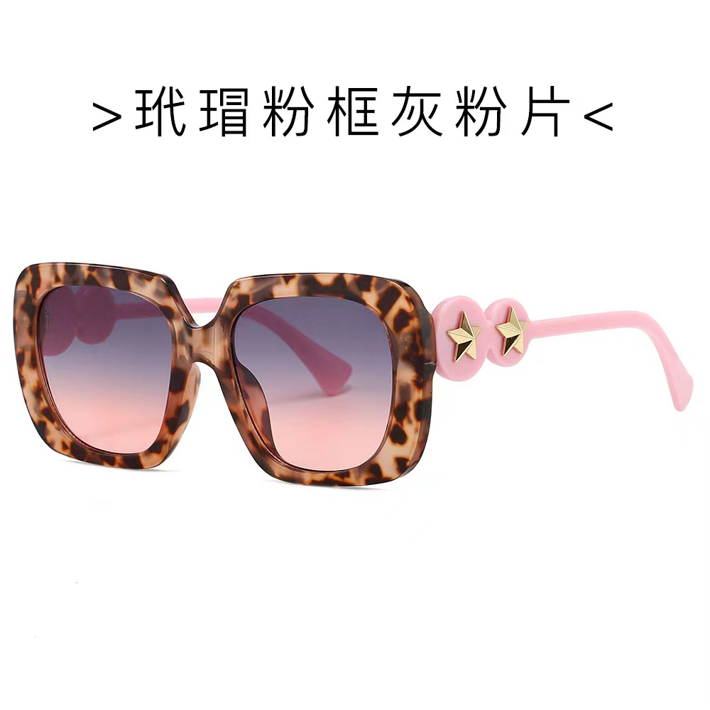 大框方形星星腿太阳眼镜欧美