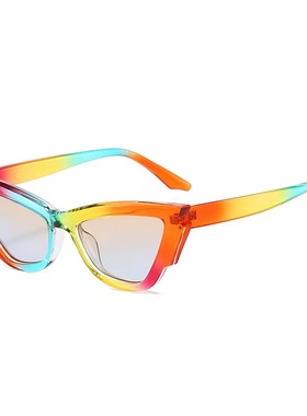 欧美嘻哈小框猫眼墨镜女装饰2025