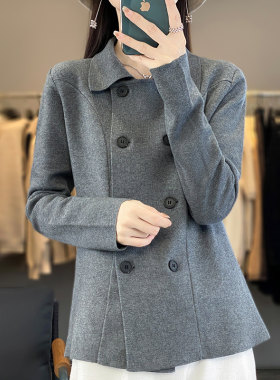 时髦高级感针织西服外套女