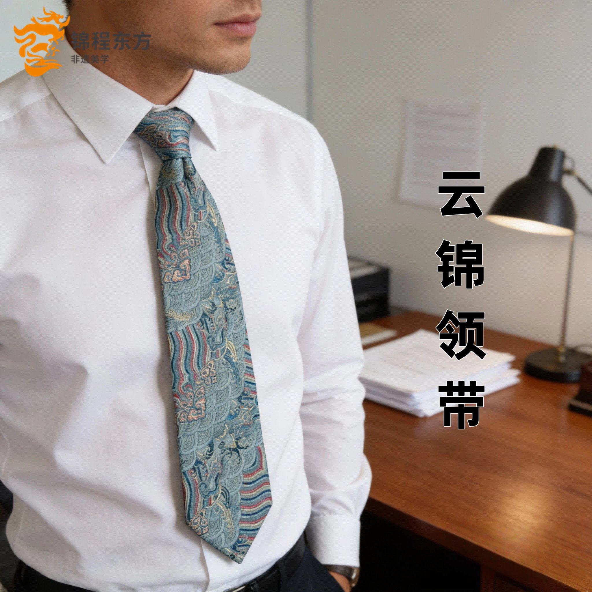 云锦中国风特色男士服装领带商务正式休闲正装非遗文化经典