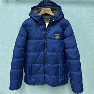 外贸原单童装儿童冬季棉衣中大童连帽棉服夹棉男童宽松上衣厚外套