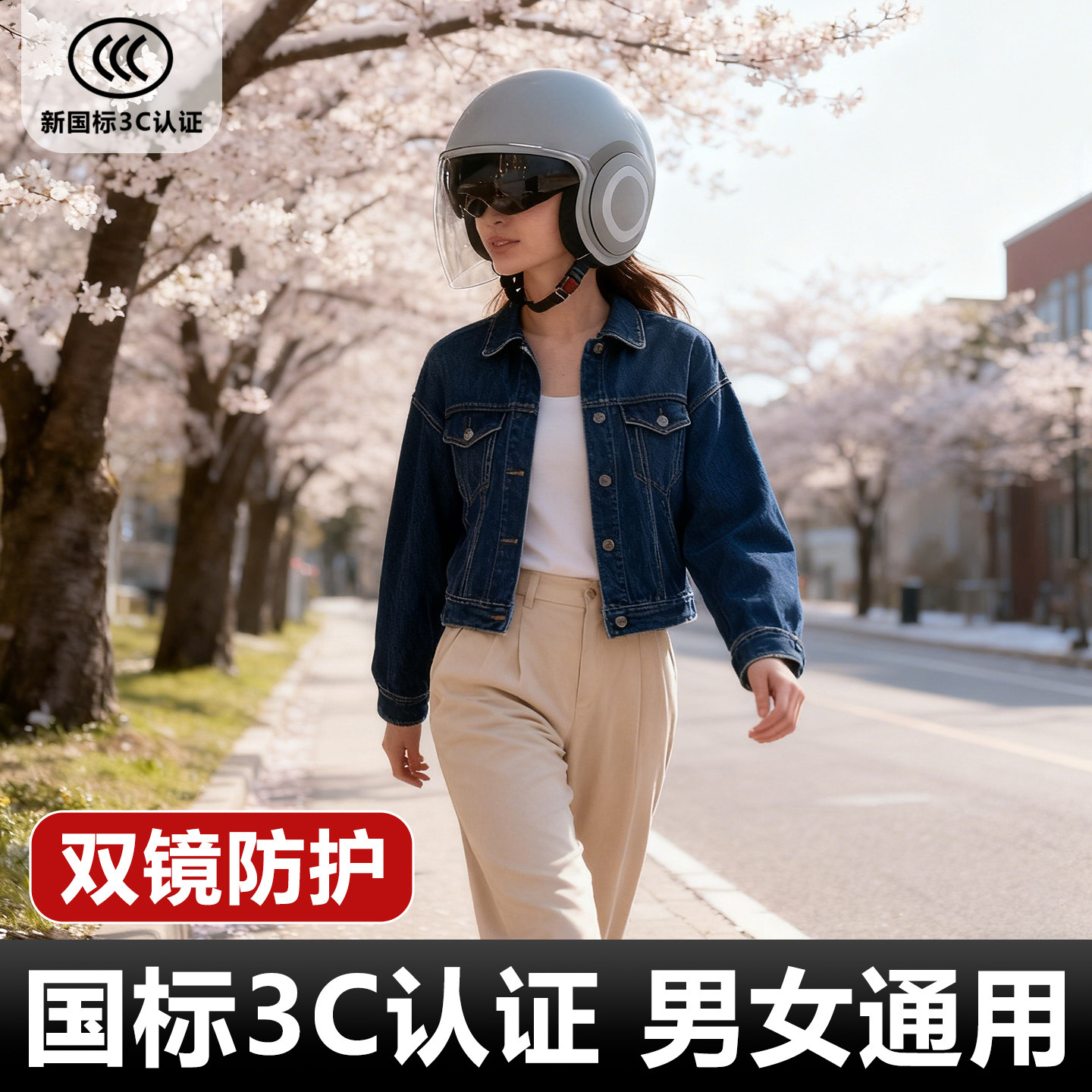 电动车头盔双镜防雾保暖冬季防风半盔男女款骑行踏板车四季安全帽,电动车/配件/交通工具,电动车头盔,淘宝优惠券,粉丝福利购,淘宝优惠卷