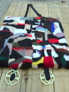 冬季水貂毛坐垫无靠背单片座垫 汽车坐垫皮毛一体水貂块皮草坐垫